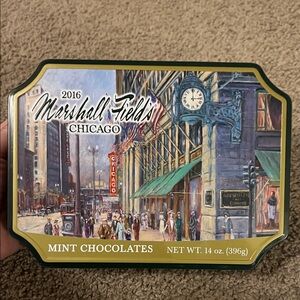 Marshall Field’s Chicago Frango collector’s tin 2016 iconic clock & theater sign